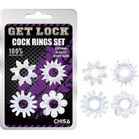 Chisa Novelties Get Lock Tırtıklı Penis Halka Seti