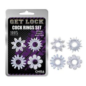 Chisa Novelties Get Lock Tırtıklı Penis Halka Seti