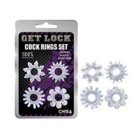 Chisa Novelties Get Lock Tırtıklı Penis Halka Seti