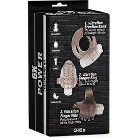 Chisa Novelties GK Power Teasers Gri Titreşimli Halka Seti