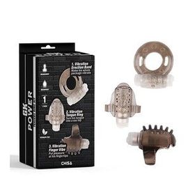 Chisa Novelties GK Power Teasers Gri Titreşimli Halka Seti
