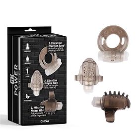 Chisa Novelties GK Power Teasers Gri Titreşimli Halka Seti