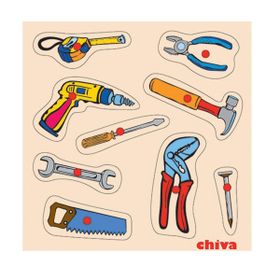 Chiva 1001-CS Tamir Aletleri Ahşap Puzzle