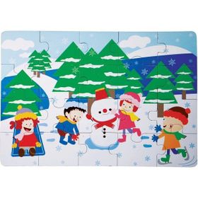 Chiva 1278-CS Kış Ahşap Yer Puzzle