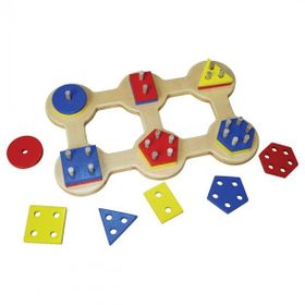 Chiva KAL-1013 Ahşap Geometrik 6'lı Sök Tak