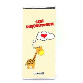Chocolato Seni Düşünüyorum 100 gr Bitter Tablet Çikolata