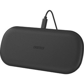 Choetech T535-S 10W Çift Cihaz Siyah Destekli 3A Hızlı Kablosuz Şarj Cihazı
