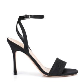 Christian Dior KCQ853SBS-900 Siyah Dway Sandal 10 cm Kadın Topuklu Ayakkabı