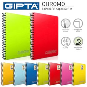Chromo Plastik Kapak A4 80 Yaprak Çizgili Spiralli Defter