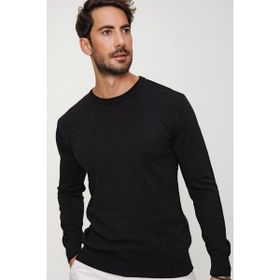 Chuba 20W150 Bisiklet Yaka Siyah Erkek Triko Kazak