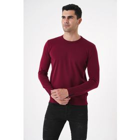 Chuba 20W150 Bisiklet Yaka Triko Bordo Erkek Kazak