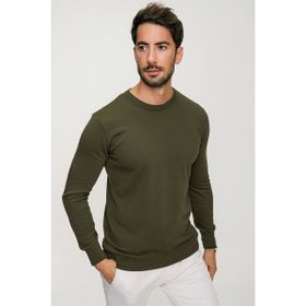 Chuba 20W150 Bisiklet Yaka Triko Haki Erkek Kazak