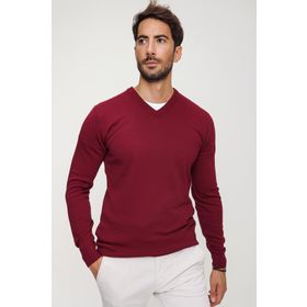 Chuba 20w151 Bordo V Yaka Triko Erkek Kazak