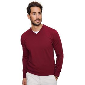 Chuba 20w151 Bordo V Yaka Triko Erkek Kazak