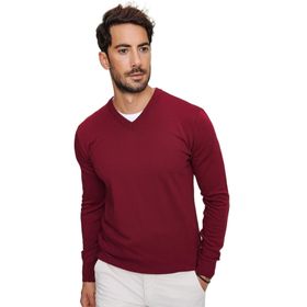 Chuba 20w151 Bordo V Yaka Triko Erkek Kazak