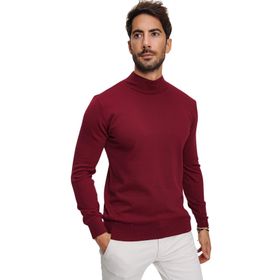 Chuba 20w153 Bordo Yarım Balıkçı Triko Erkek Kazak