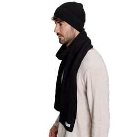 Chuba 22W850 Siyah Selanik Örgü Triko Atkı Bere Takımı