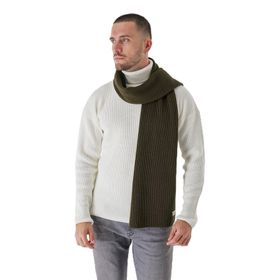 Chuba 22W853 Selanik Örgü Triko Atkı Siyah Erkek Atkı
