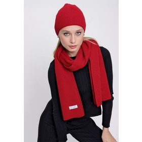 Chuba 22WK270 Kırmızı Selanik Triko Atkı ve Bere Takım