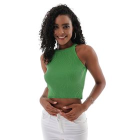 Chuba 23S1008 Yeşil Kadın Crop Bluz