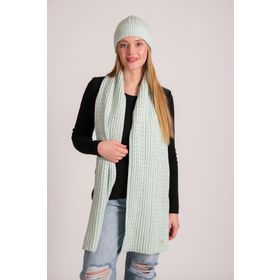 Chuba 23W503 Mint Saç Örgü Yumuşak Tuşe Kadın Atkı Bere Takımı