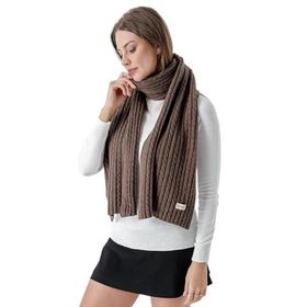 Chuba 23W504 Kahve Saç Örgü Yumuşak Tuşe Kadın Atkı