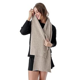 Chuba 23W504 Vizon Saç Örgü Yumuşak Tuşe Kadın Atkı