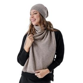 Chuba 23W505 Gri Kadın Melanj Yumuşak Tuşe Atkı Bere Takımı