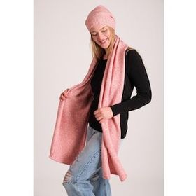 Chuba 23W505 Pembe Melanj Yumuşak Tuşe Kadın Atkı Bere Takımı