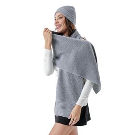 Chuba 24W132 Gri Kadın Atkı Bere Takımı