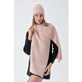 Chuba 24W132 Pudra Kadın Atkı Bere Takımı
