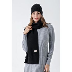 Chuba 24W132 Siyah Kadın Atkı Bere Takımı