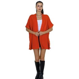 Chuba 24W149 Oranj Kadın Panço