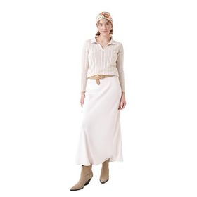 Chuba 25W3004 Bej Regular Fit Triko Kadın Kazak