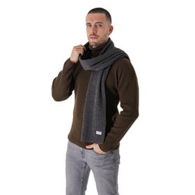 Chuba Antrasit 22W853 Erkek Selanik Örgü Triko Atkı