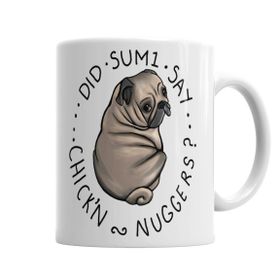 Chubby Pug Tombul Köpek Baskılı Porselen Kupa Bardak