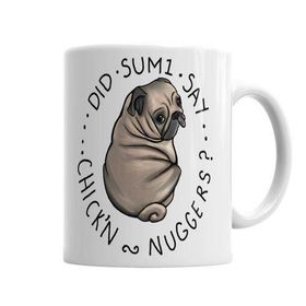 Chubby Pug Tombul Köpek Baskılı Porselen Kupa Bardak