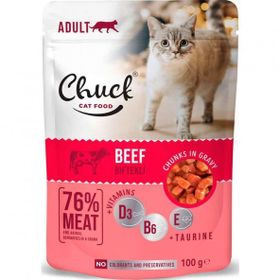 Chuck 100 gr Dana Etli Pouch Yetişkin Kedi Maması