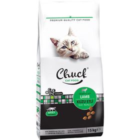 Chuck Kuzu Etli 15 kg Kuzu Etli Yetişkin Kuru Kedi Maması
