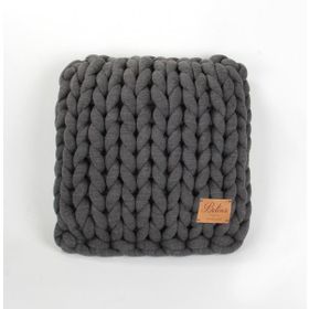 Chunky Füme El Örgü Yastık