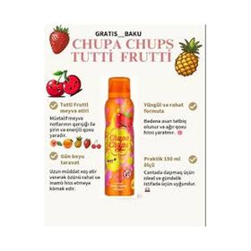 Chupa Chups Tutti Frutti 150 ml Kadın Body Sprey Deodorant