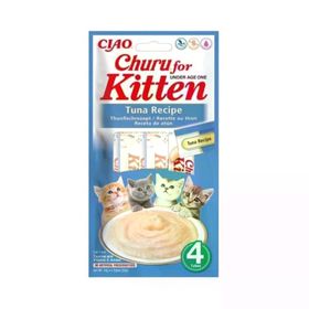 Ciao 14 gr 4 Adet Churu Yavru Kediler için Tuna Balıklı Krema Ödül Maması