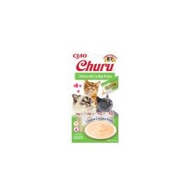 Ciao 14 gr 4'lü Churu Cream Tavuklu ve Deniz Taraklı Sıvı Ödül Maması