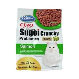Ciao 3x380 gr Sugoi Crunchy Somonlu Prebiyotik Kedi Maması