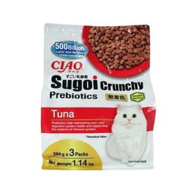 Ciao 3x380 gr Sugoi Crunchy Ton Balıklı Prebiyotik Kedi Maması