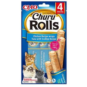 Ciao 4 x 10 Gr Sticks Deniz Taraklı, Tavuk Sargılı Kedi Ödülü