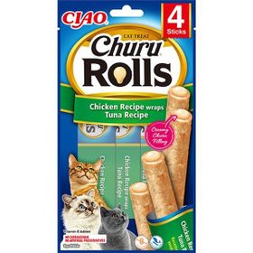 Ciao 4 x 10 Gr Sticks Tavuk Sargılı & Ton Balıklı Kedi Ödülü