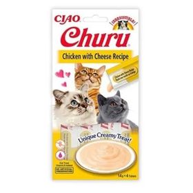 Ciao 4x14 gr Churu Cream Tavuklu ve Peynirli Sıvı Kedi Ödül Maması