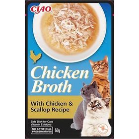 Ciao 50 gr Broth Tavuk Sulu ve Deniz Taraklı Kedi Çorbası