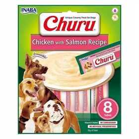 Ciao 8x20 gr Churu Cream Somonlu ve Tavuklu Sıvı Köpek Ödül Maması